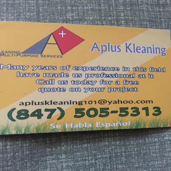 A Plus Kleaning Inc - Business Card
